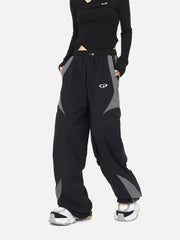 American Street Fashion Splicing Design Casual Sports Pants