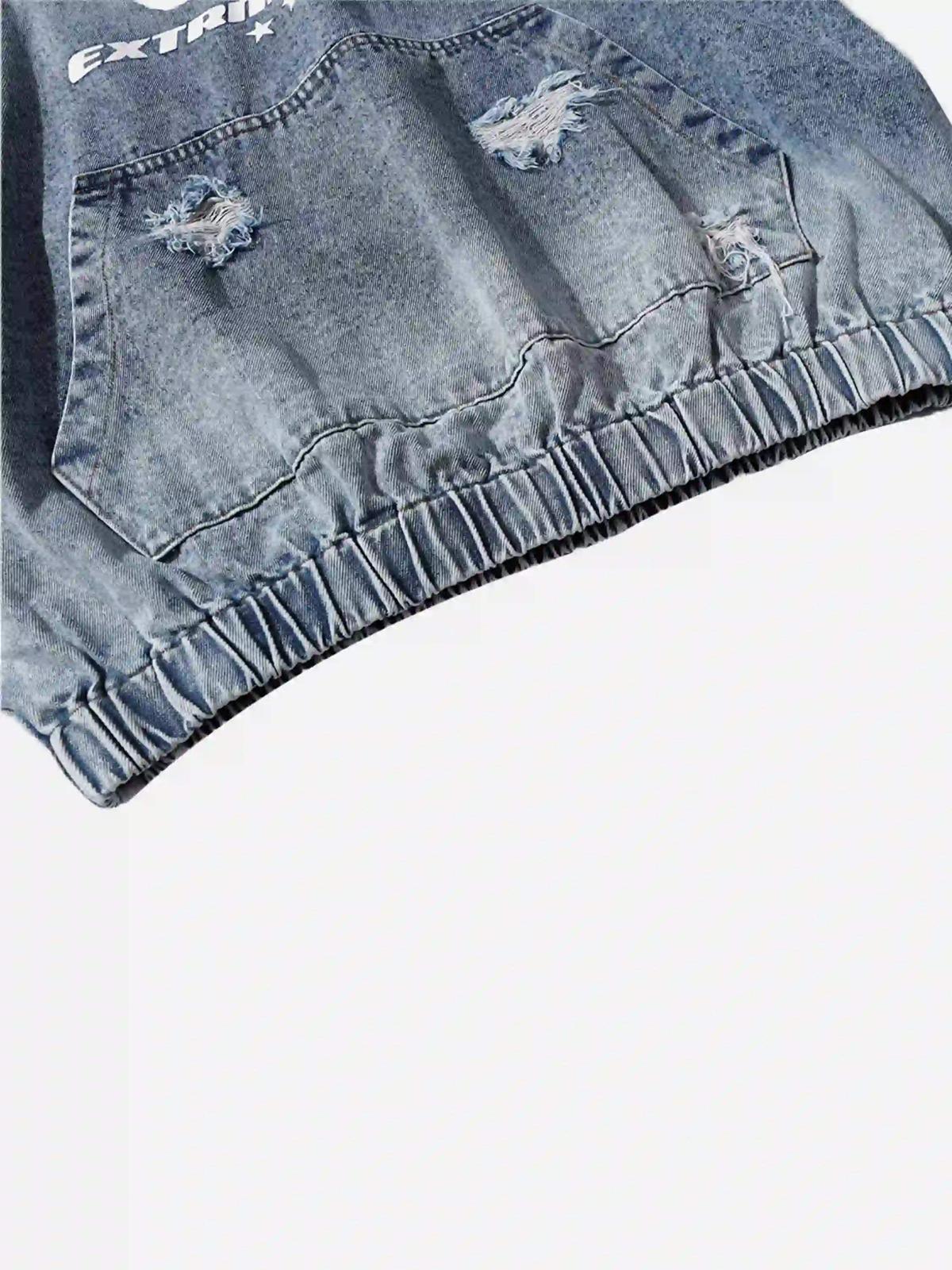 American Street Gradient Denim Hoodie