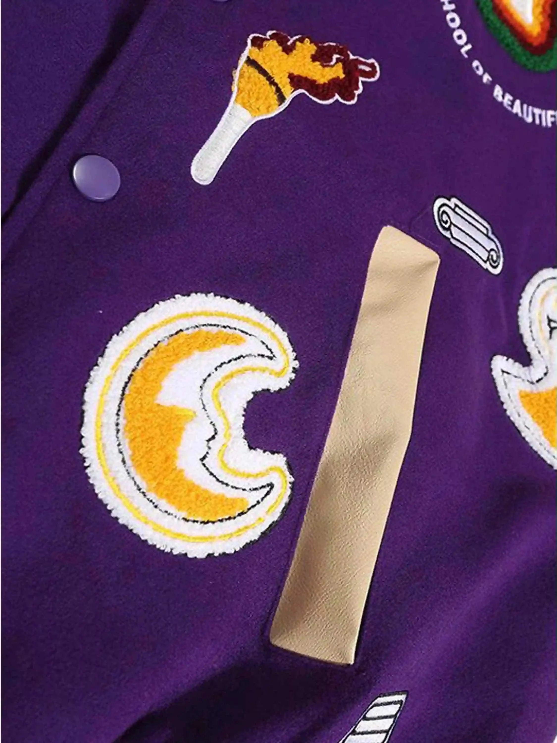 American Street Retro Embroidered Baseball Jacket