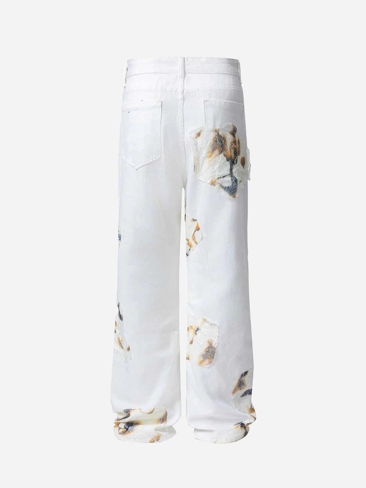 American Street Style Patch Jeans