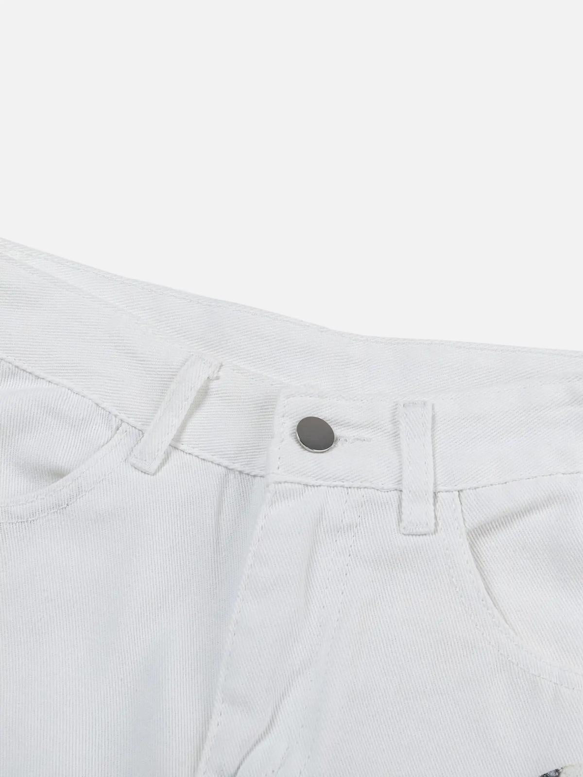 American Street Style Patch Jeans