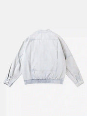 American Street Style Washed Faded Short Jacket