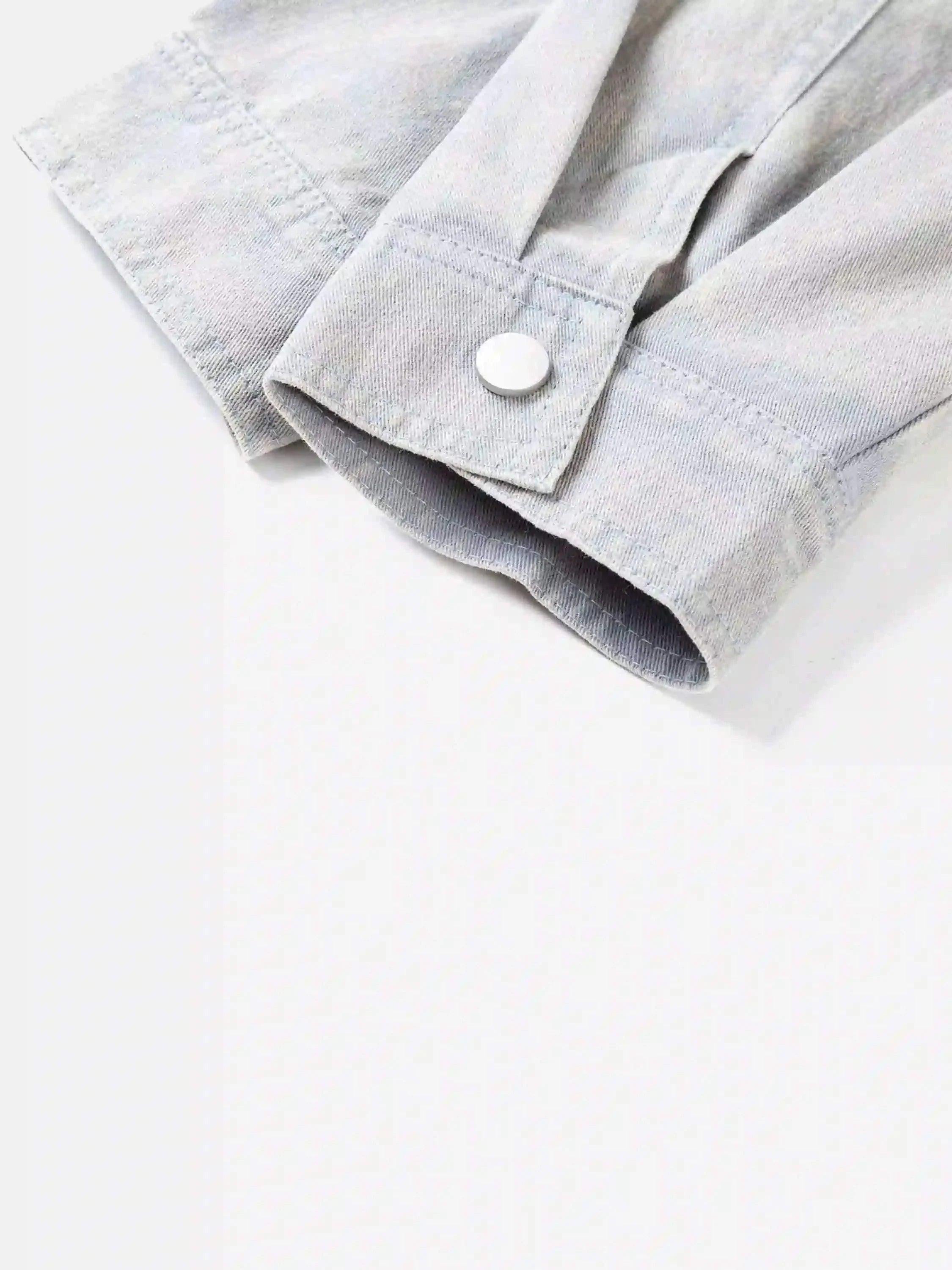 American Street Style Washed Faded Short Jacket