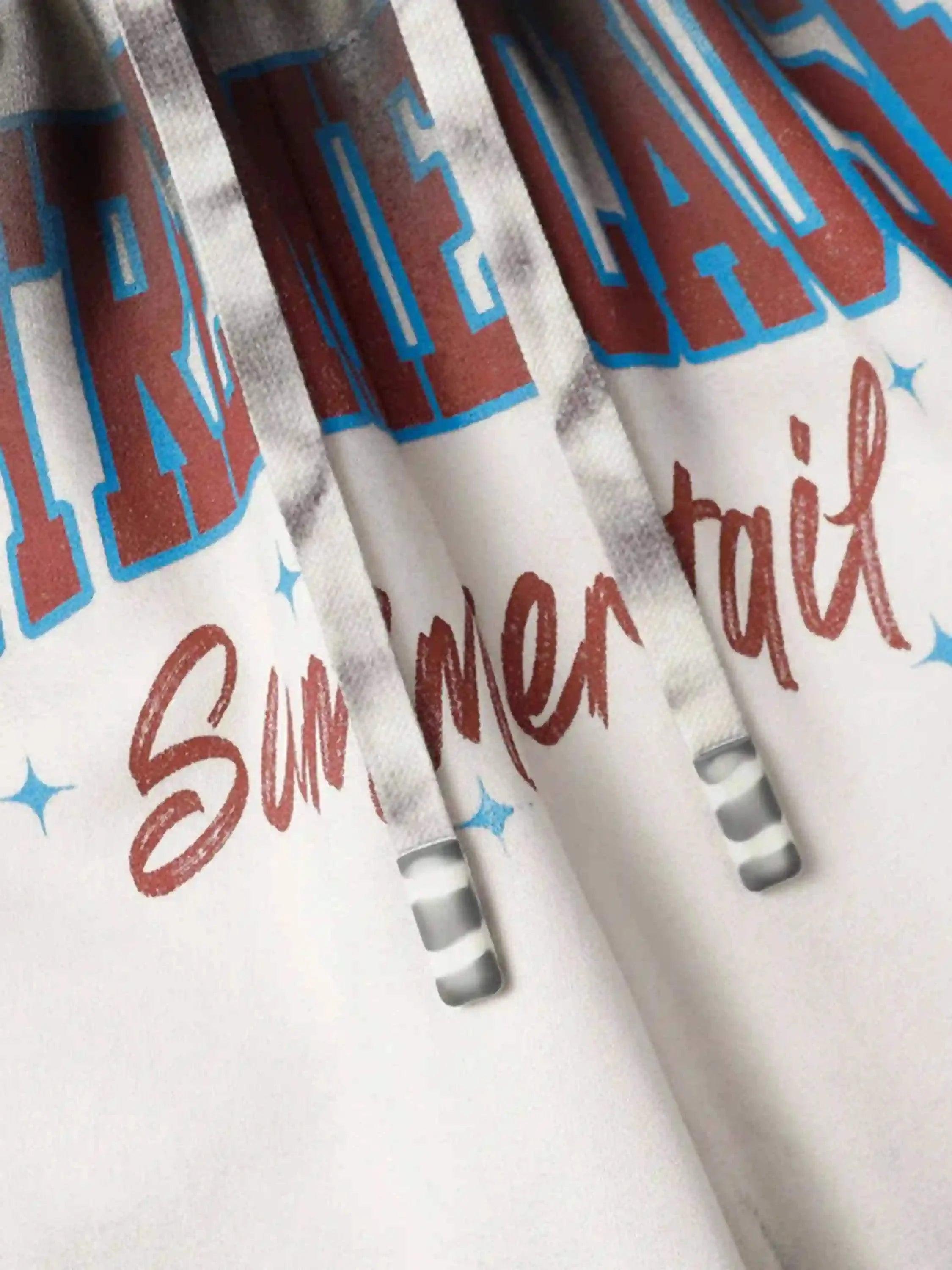 American Style Distressed Gradient Print Shorts