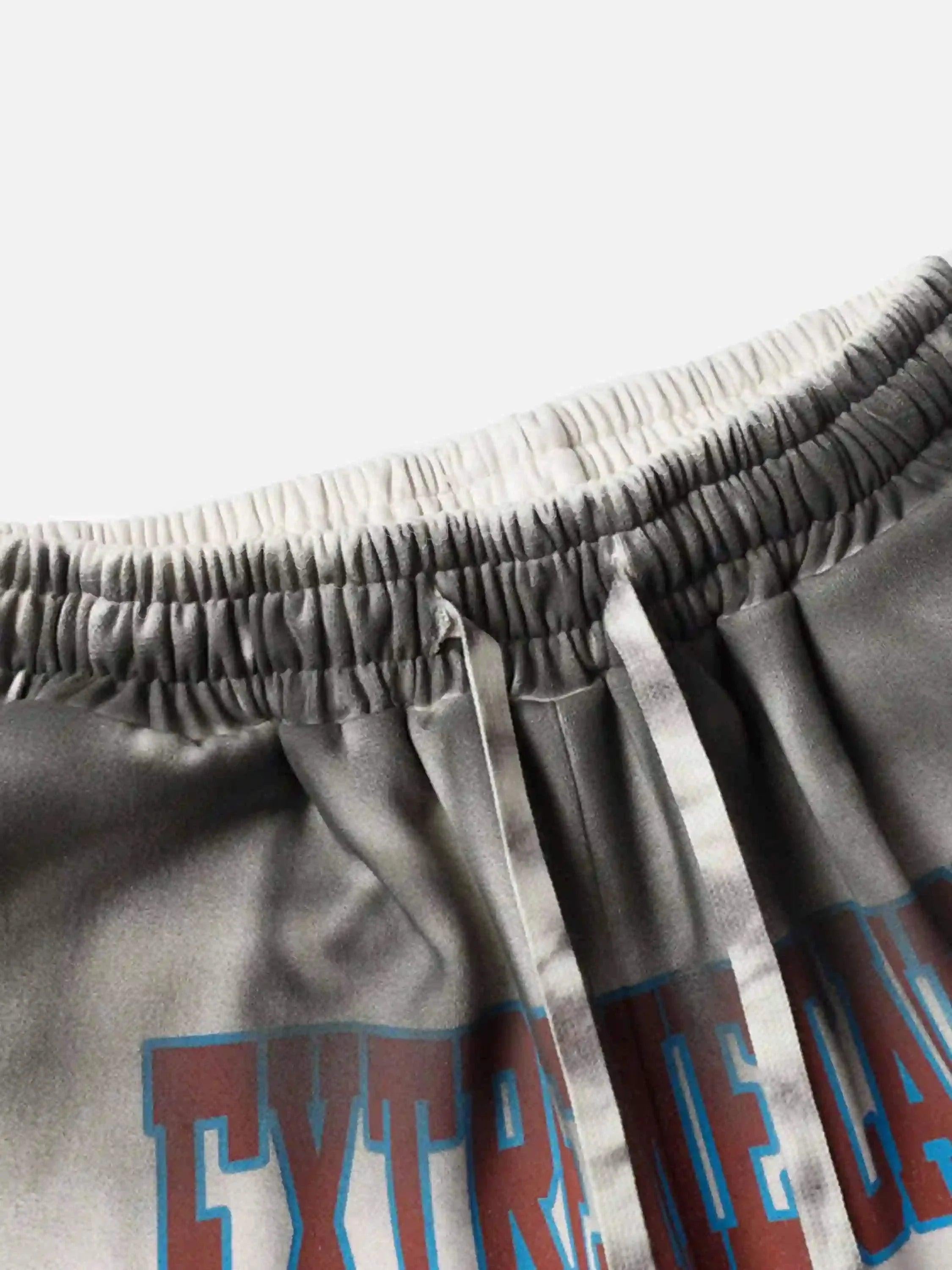 American Style Distressed Gradient Print Shorts