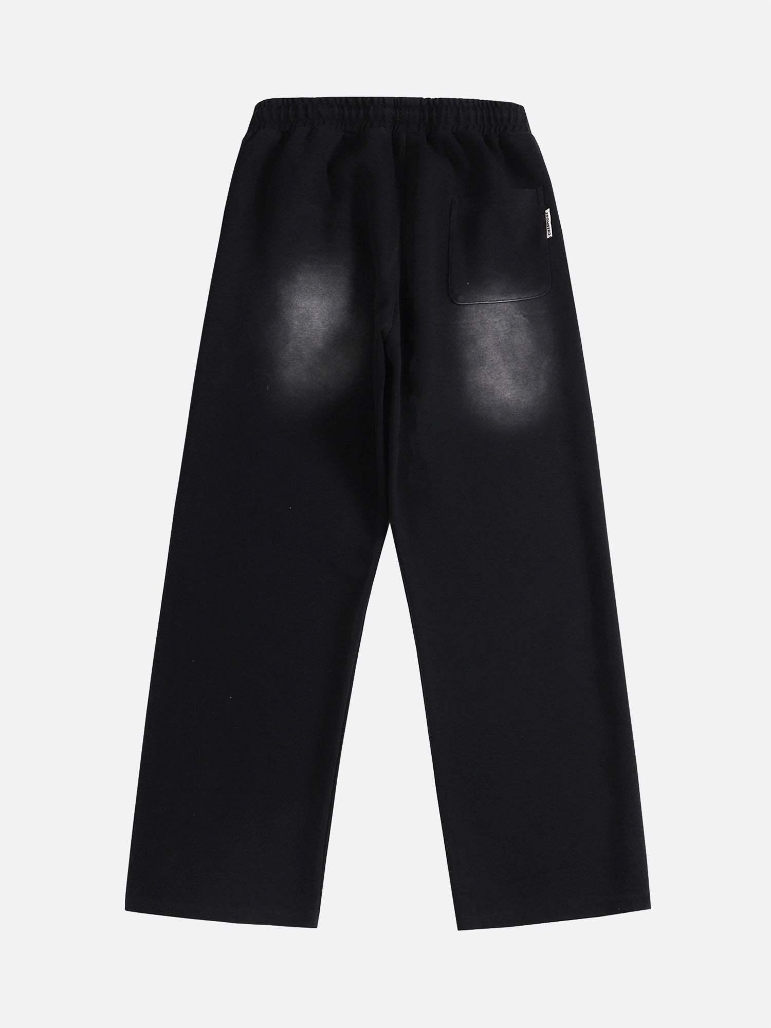 American Style Spray Painted Letters Washed Casual Sweatpants