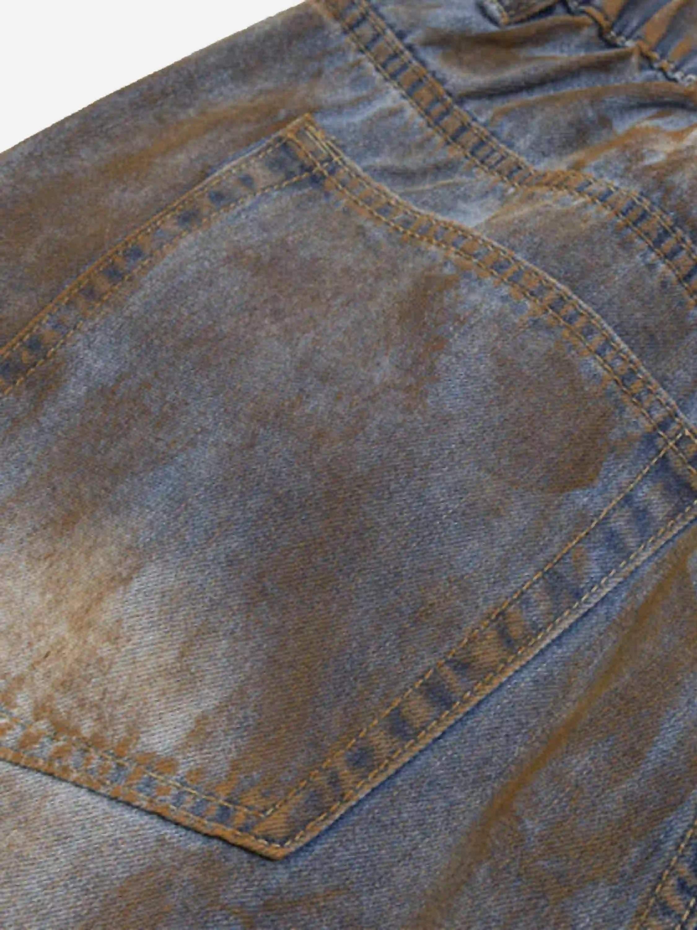 American Style Wasteland Style Wide-Leg Denim Jorts