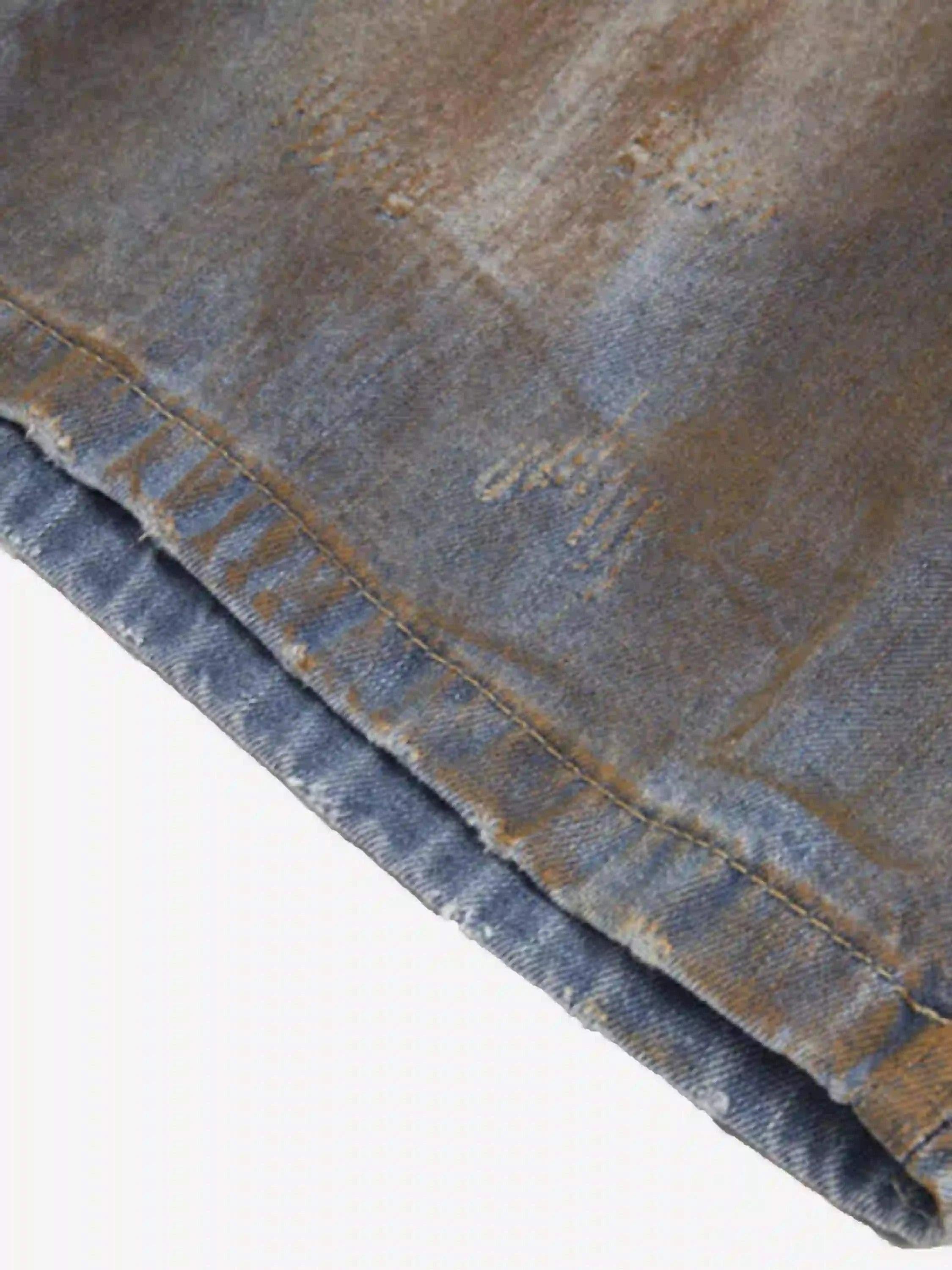 American Style Wasteland Style Wide-Leg Denim Jorts