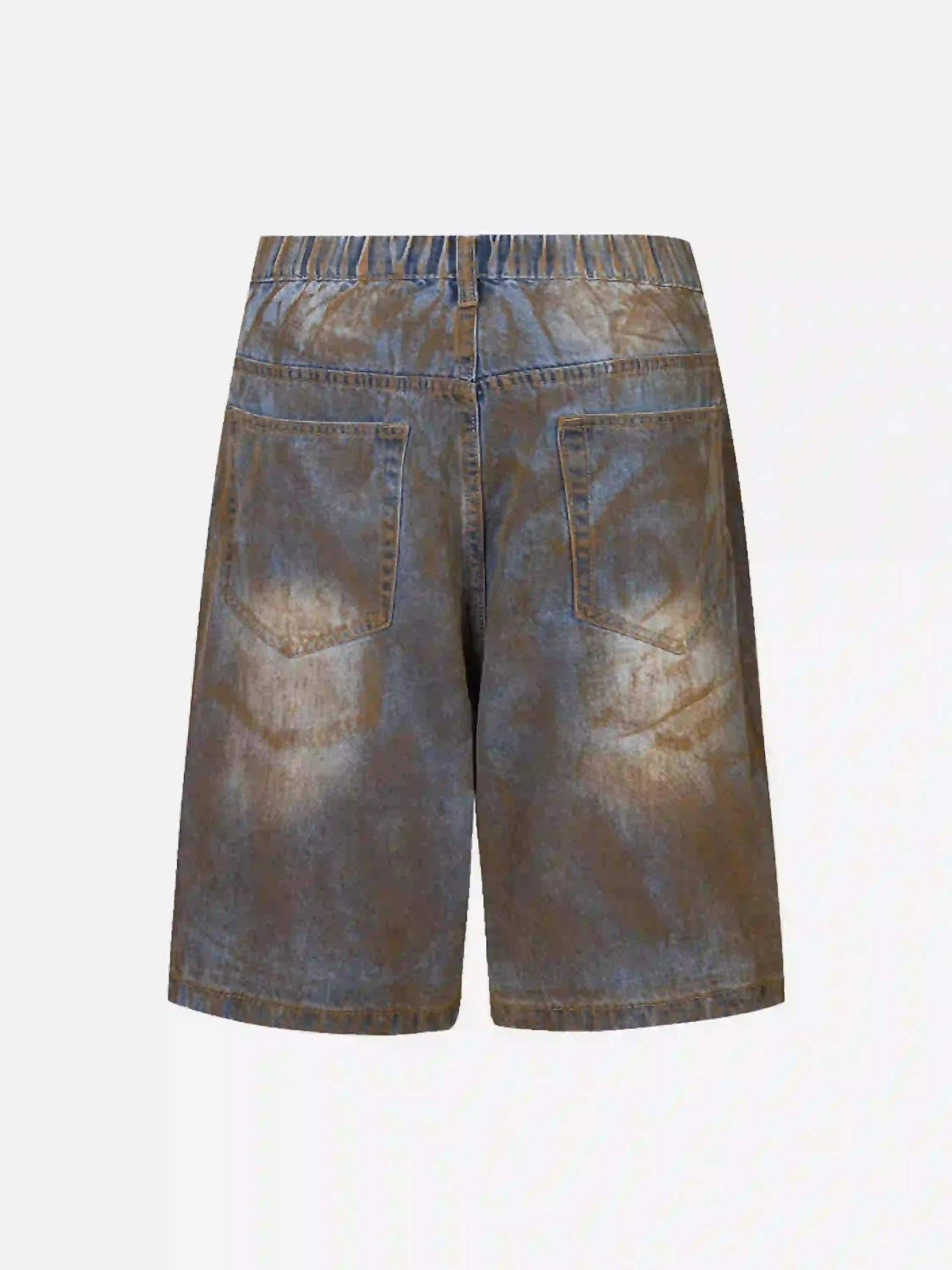 American Style Wasteland Style Wide-Leg Denim Jorts