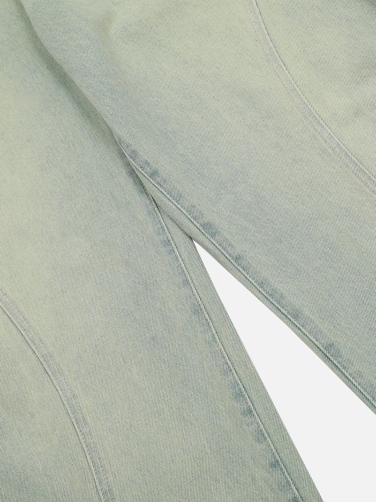 Arc Patchwork Washed Loose Jeans