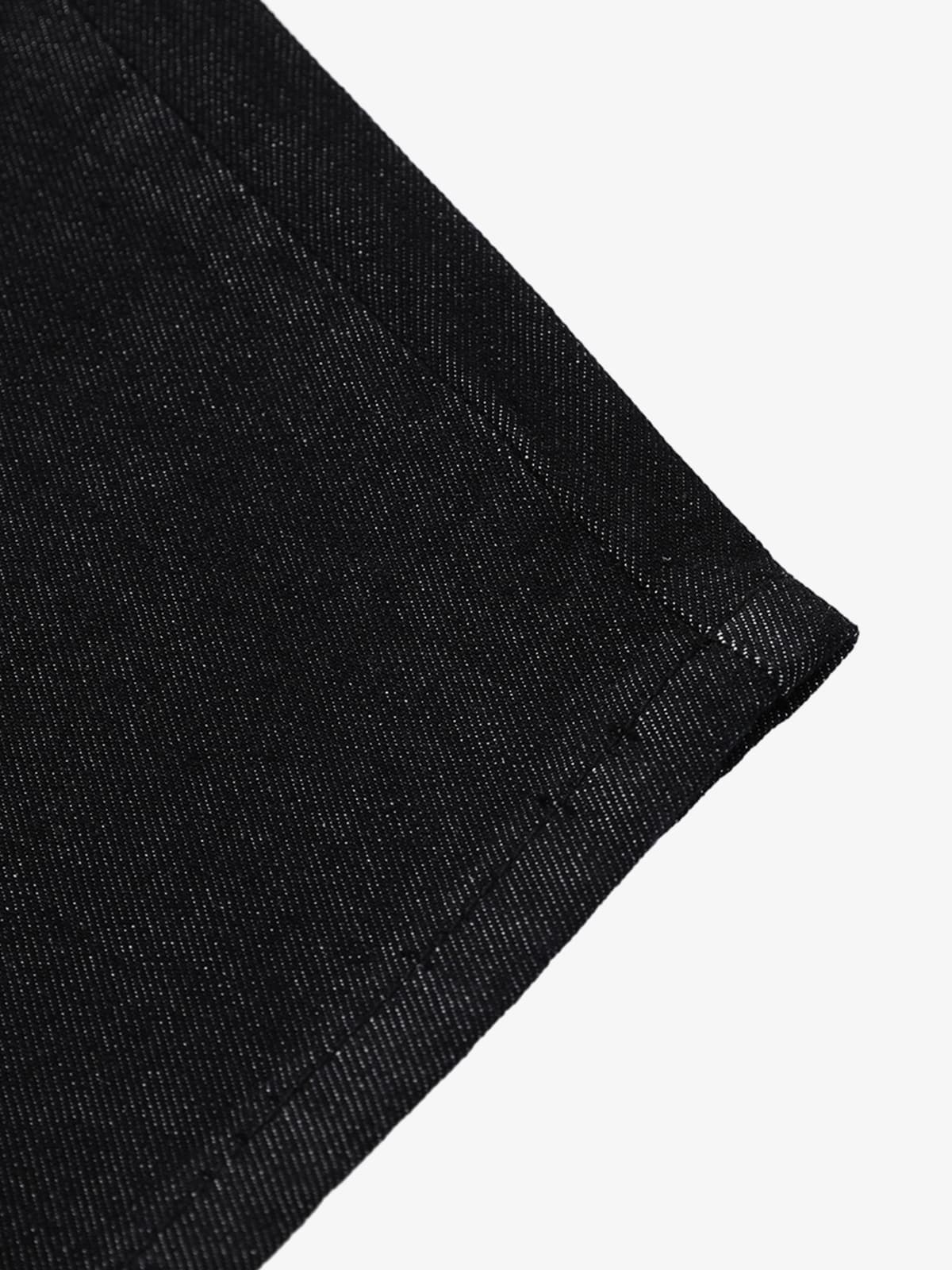 Retro Reverse Design Cloud Embroidered Barrel Jeans