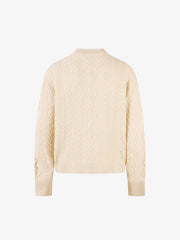 Vintage Diamond Knit Half Placket Sweater