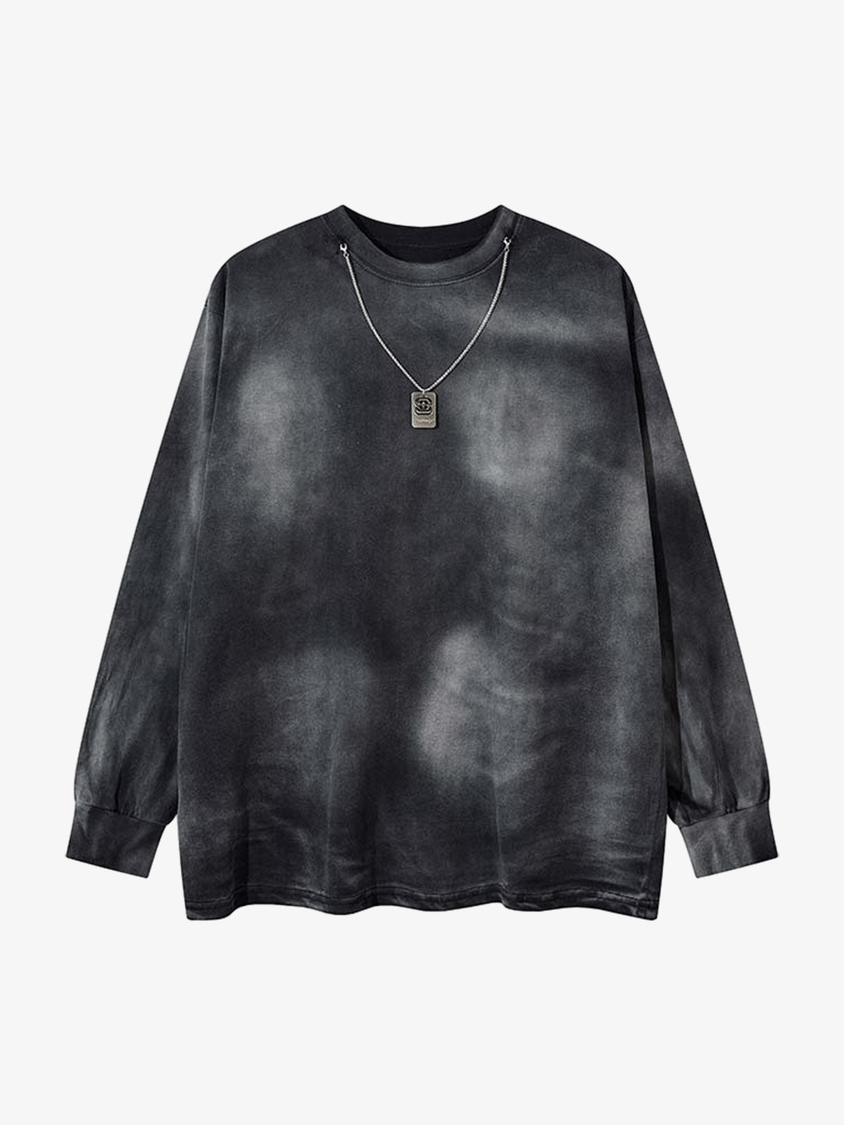 Inkjet Dirty Necklace Long-Sleeved T-Shirt