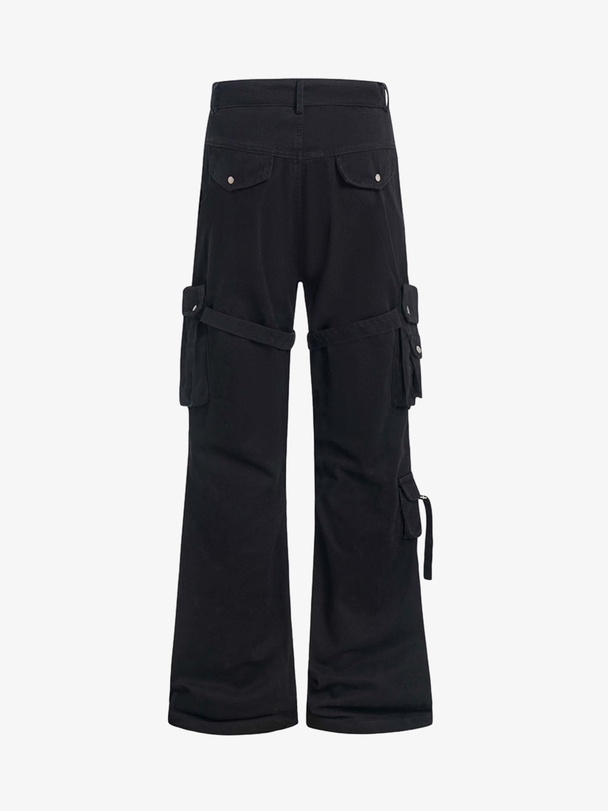 Multi-Pocket Cargo Flared Pants