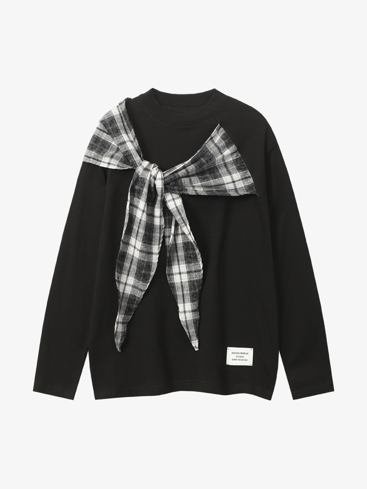 Vintage Bow Design Long-Sleeved T-Shirt