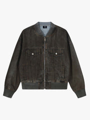 Retro Wasteland Dirty Dyed Denim Jacket