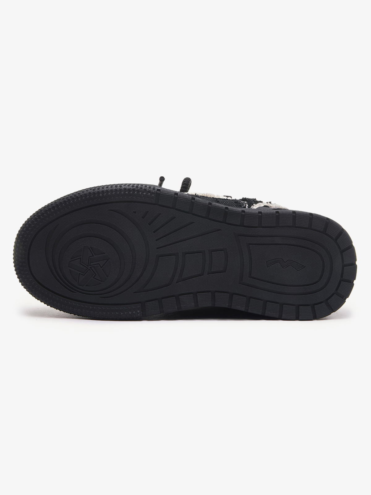 Retro Distressed Denim Patch Velcro Sneakers