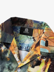 Oil Painting Print Short-Sleeved Shirt