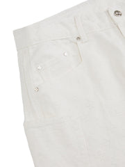 Textured Structured Barrel Jeans