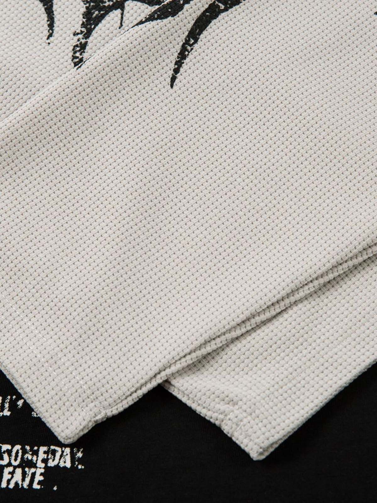 Hip-Hop Punk Faux Two-Piece Long-Sleeved T-Shirt