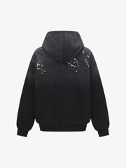 Street Dark Wasteland Distressed Washed Dirty-Dye Hoodie