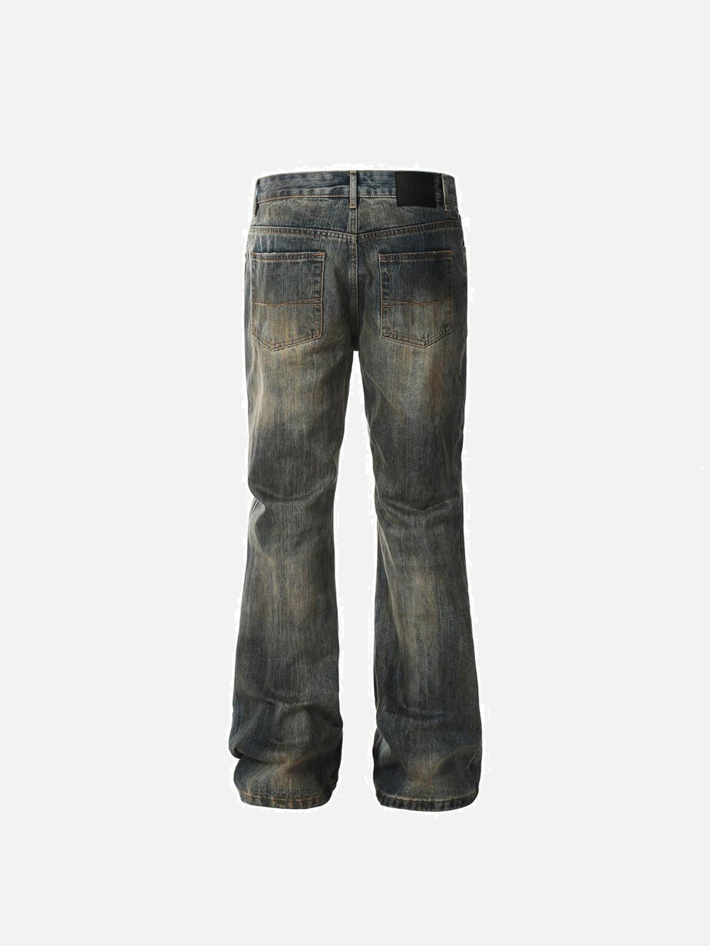 Flared Washed Texture Bamboo Texture Flared Jeans – Loczu