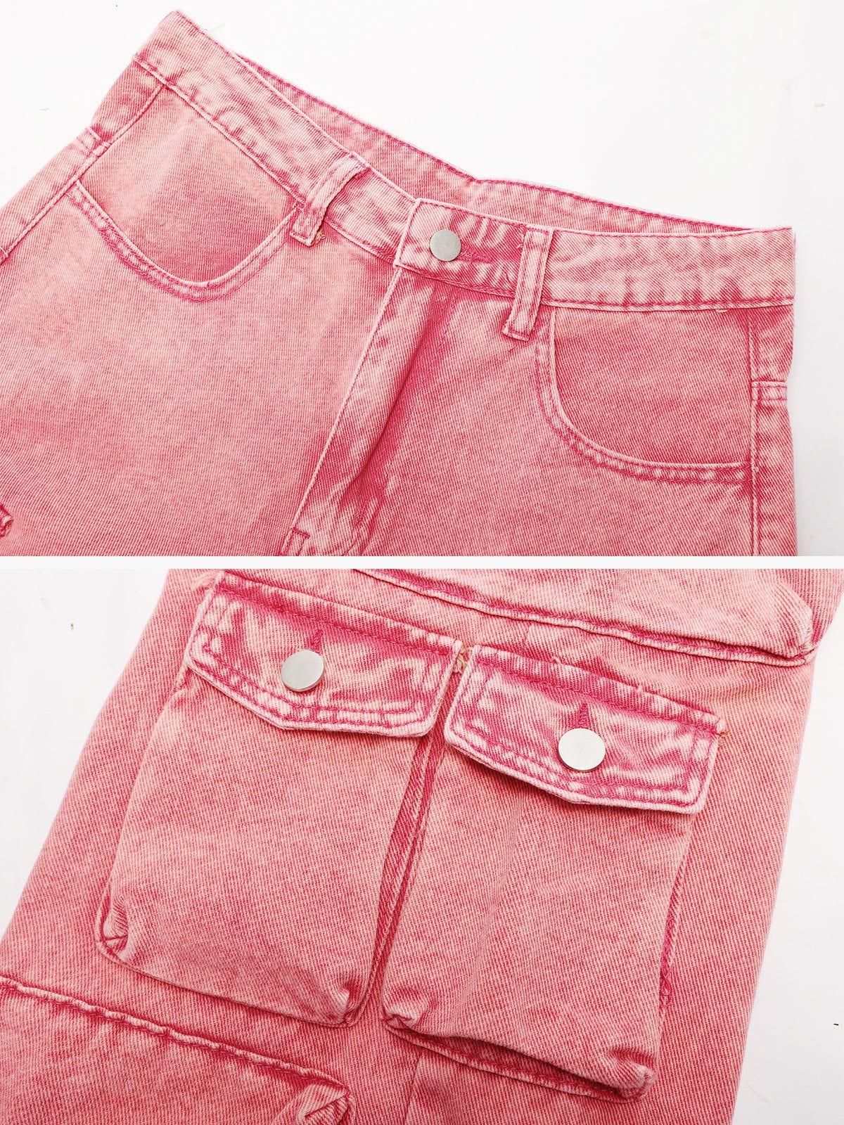 Barbiecore Cargo Jeans