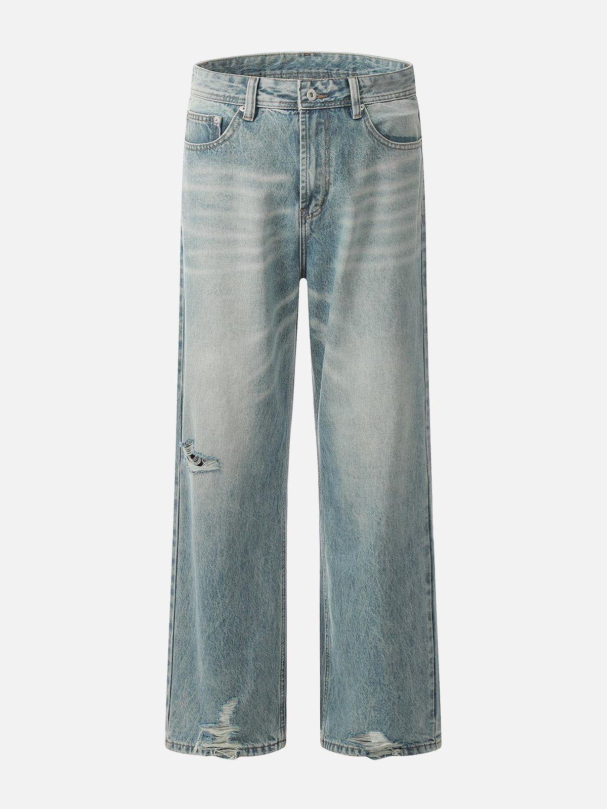 Basic Distressed Loose Jeans
