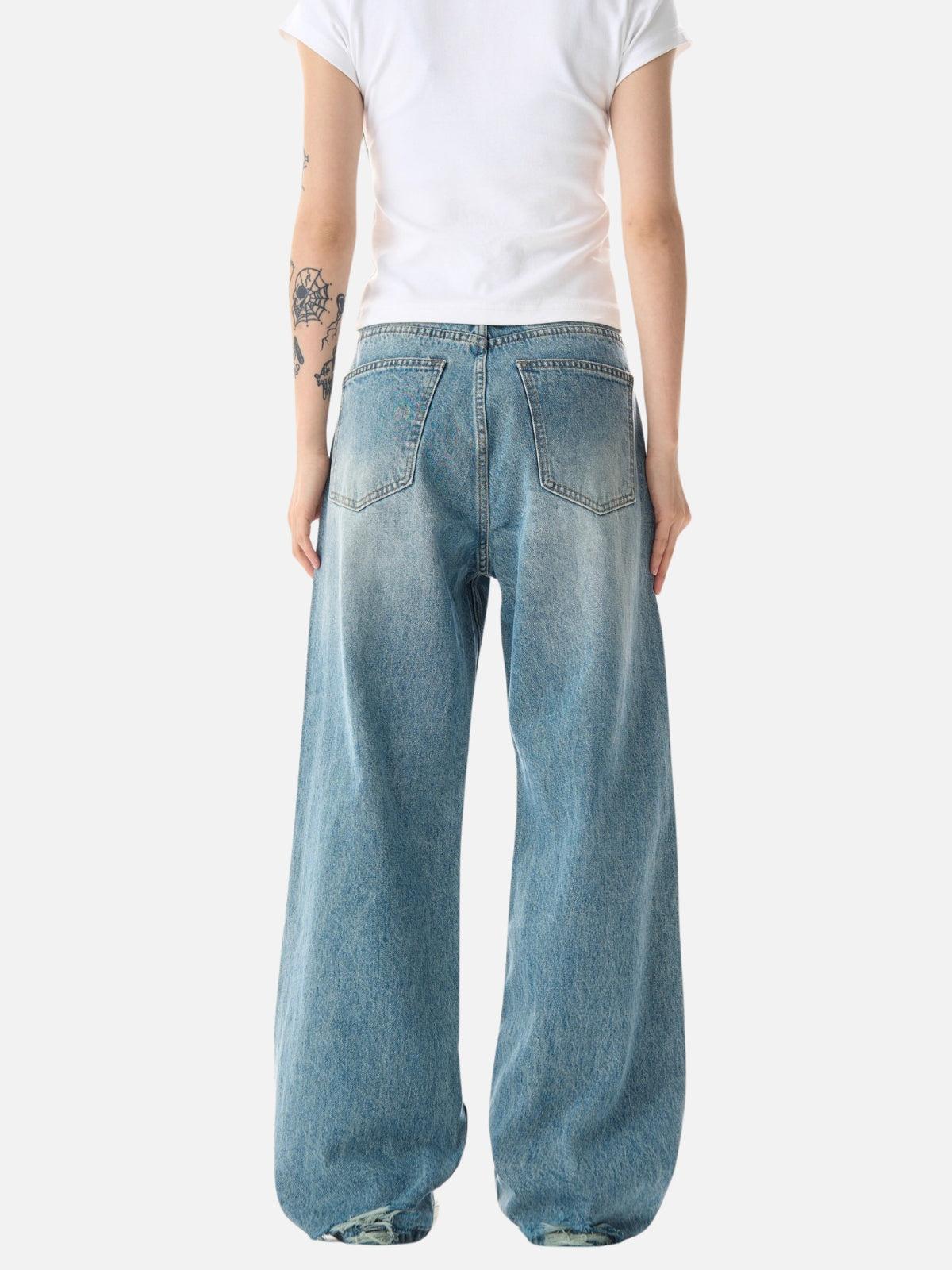 Basic Distressed Loose Jeans