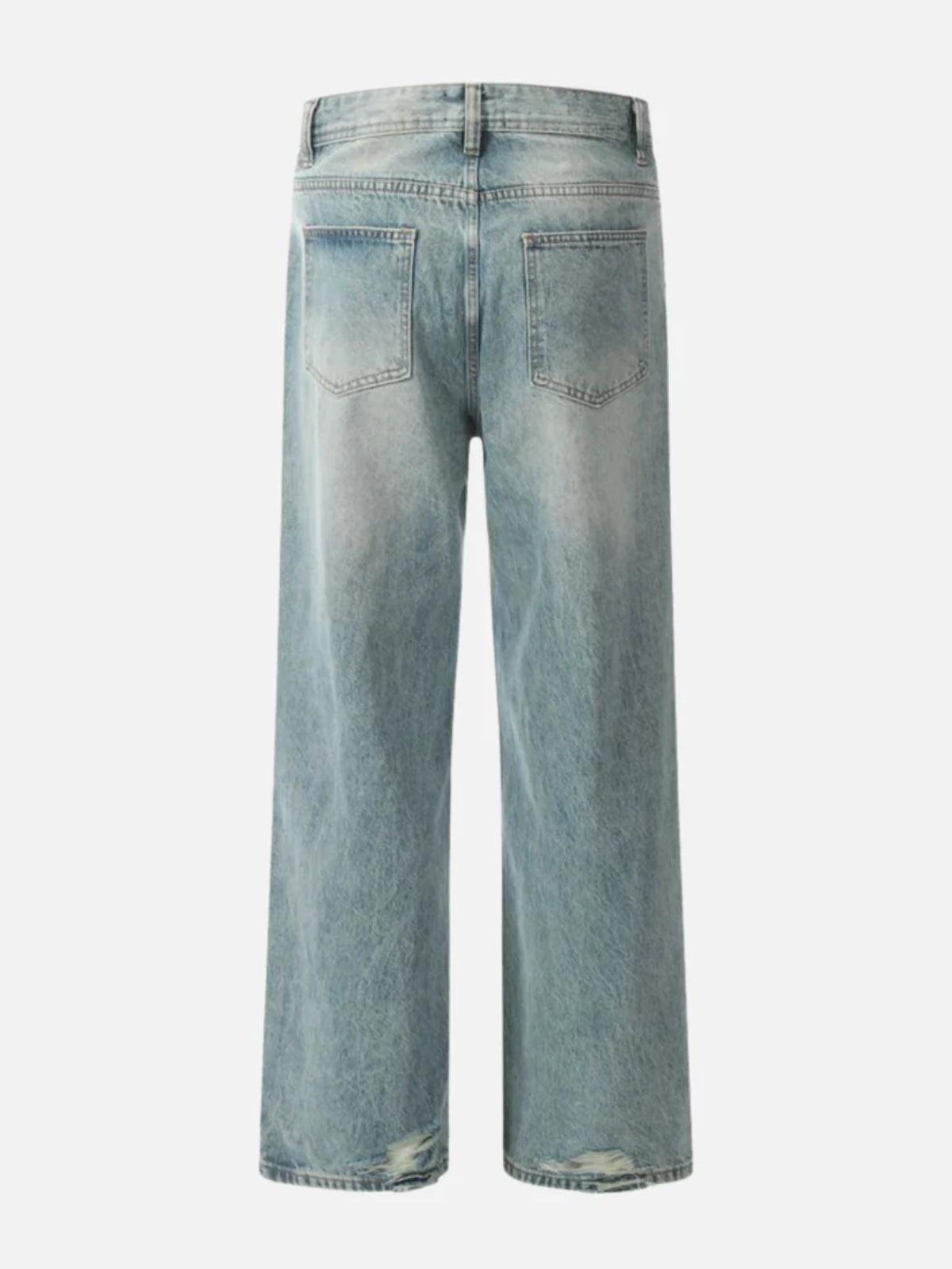 Basic Distressed Loose Jeans