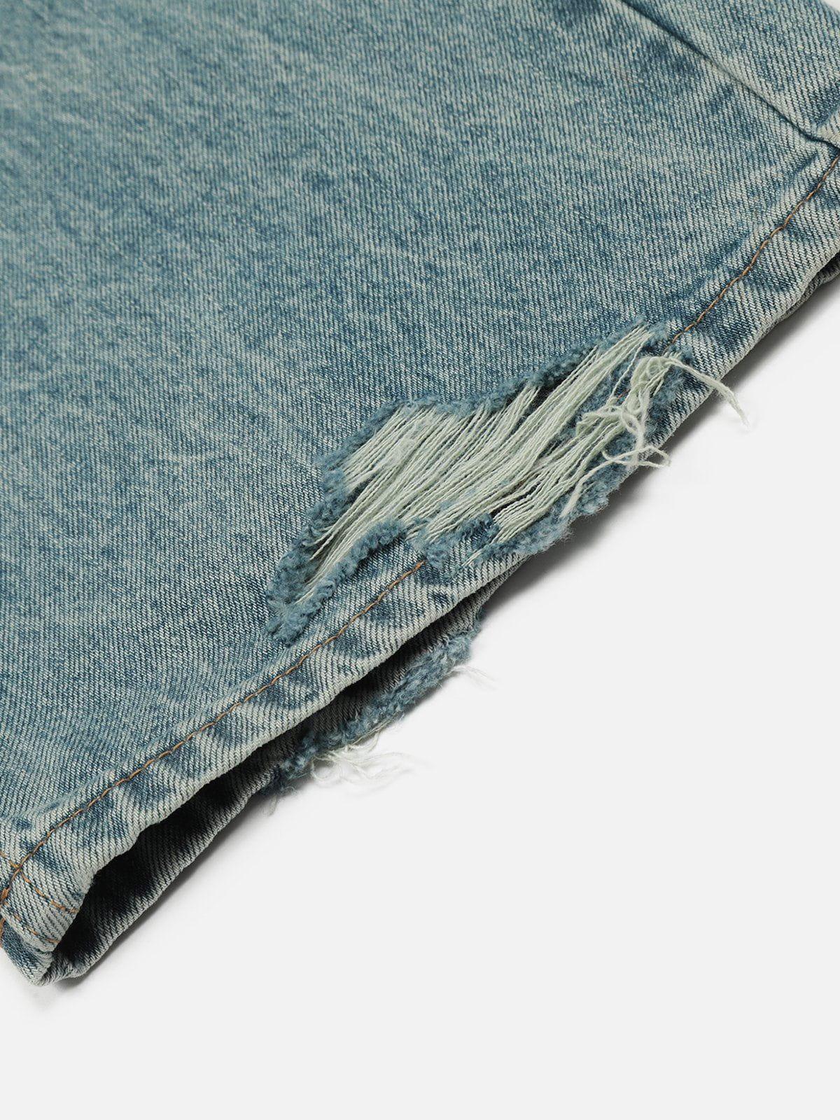 Basic Distressed Loose Jeans