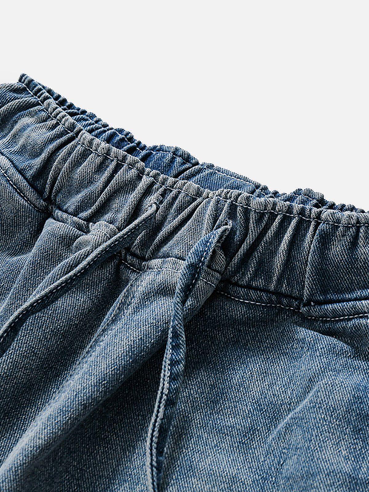Basic Drawstring Washed Jorts