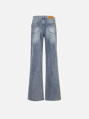 Basic Washed Low-Rise Jeans