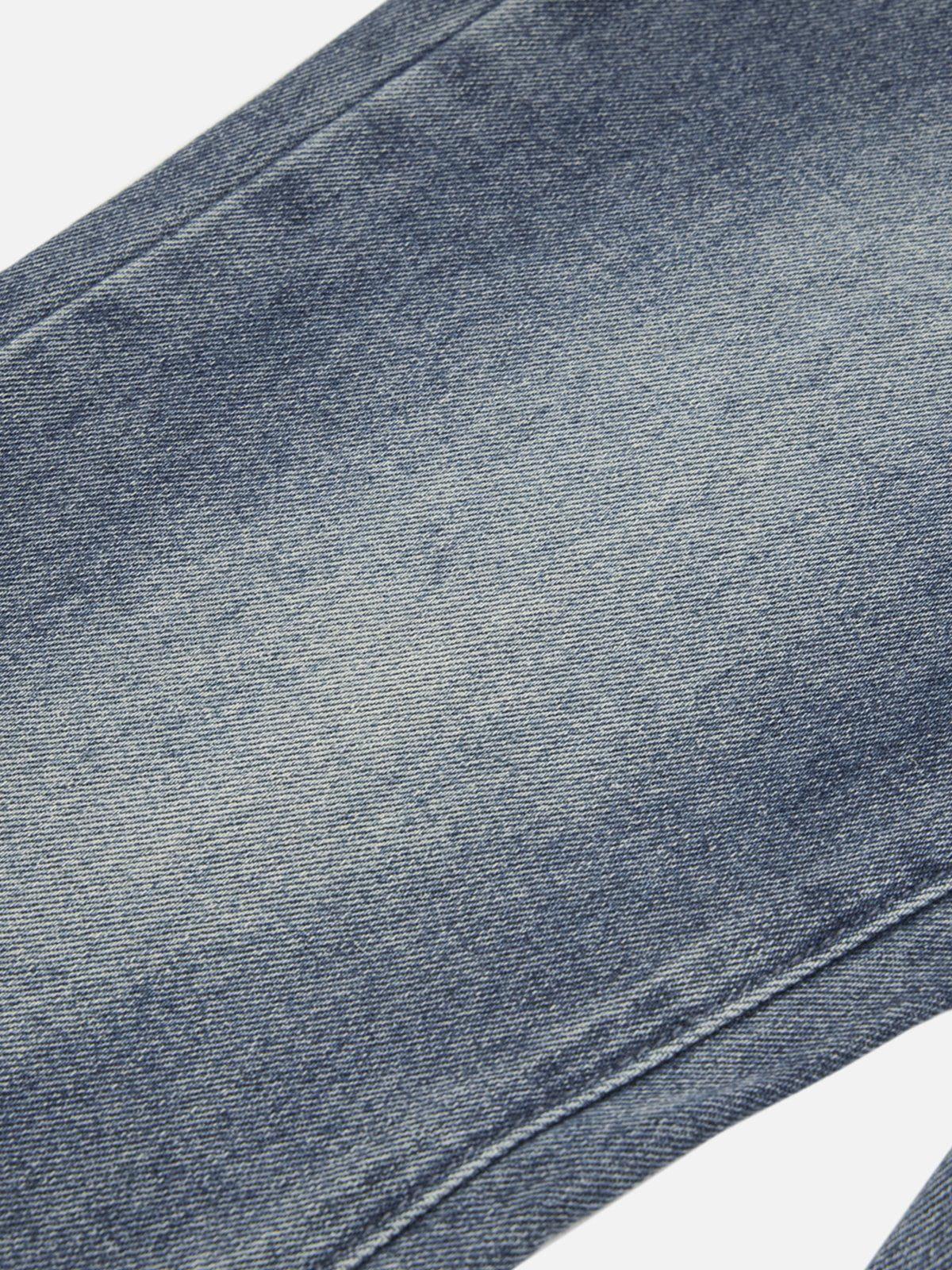 Basic Washed Low-Rise Jeans