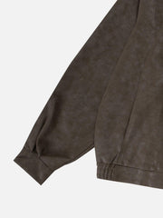 Basic Zip Up Faux Leather Jacket
