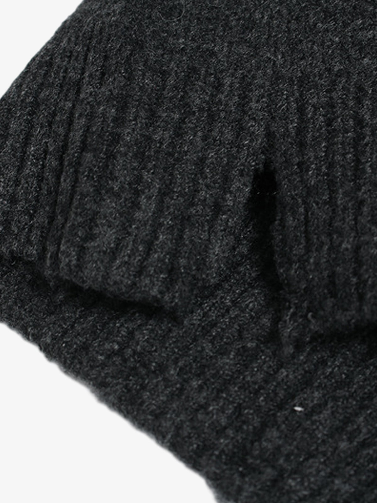 Vintage Knitted Distressed Raw Hem Half Zip Pullover Sweater