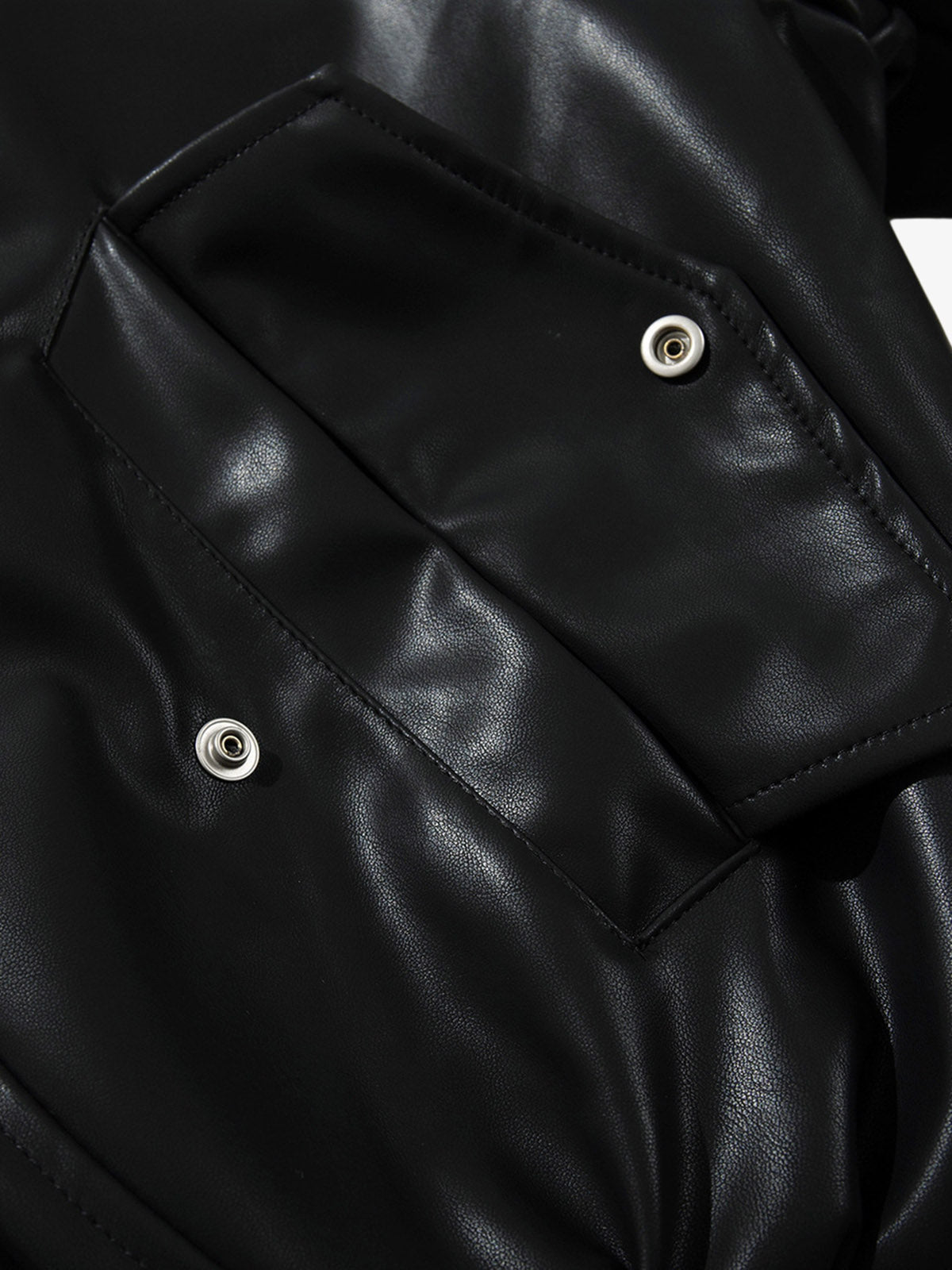 Street Motorcycle Stand Collar Leather Padded Jacket