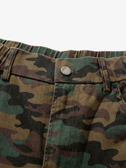 Street Camouflage Side-Striped Jeans