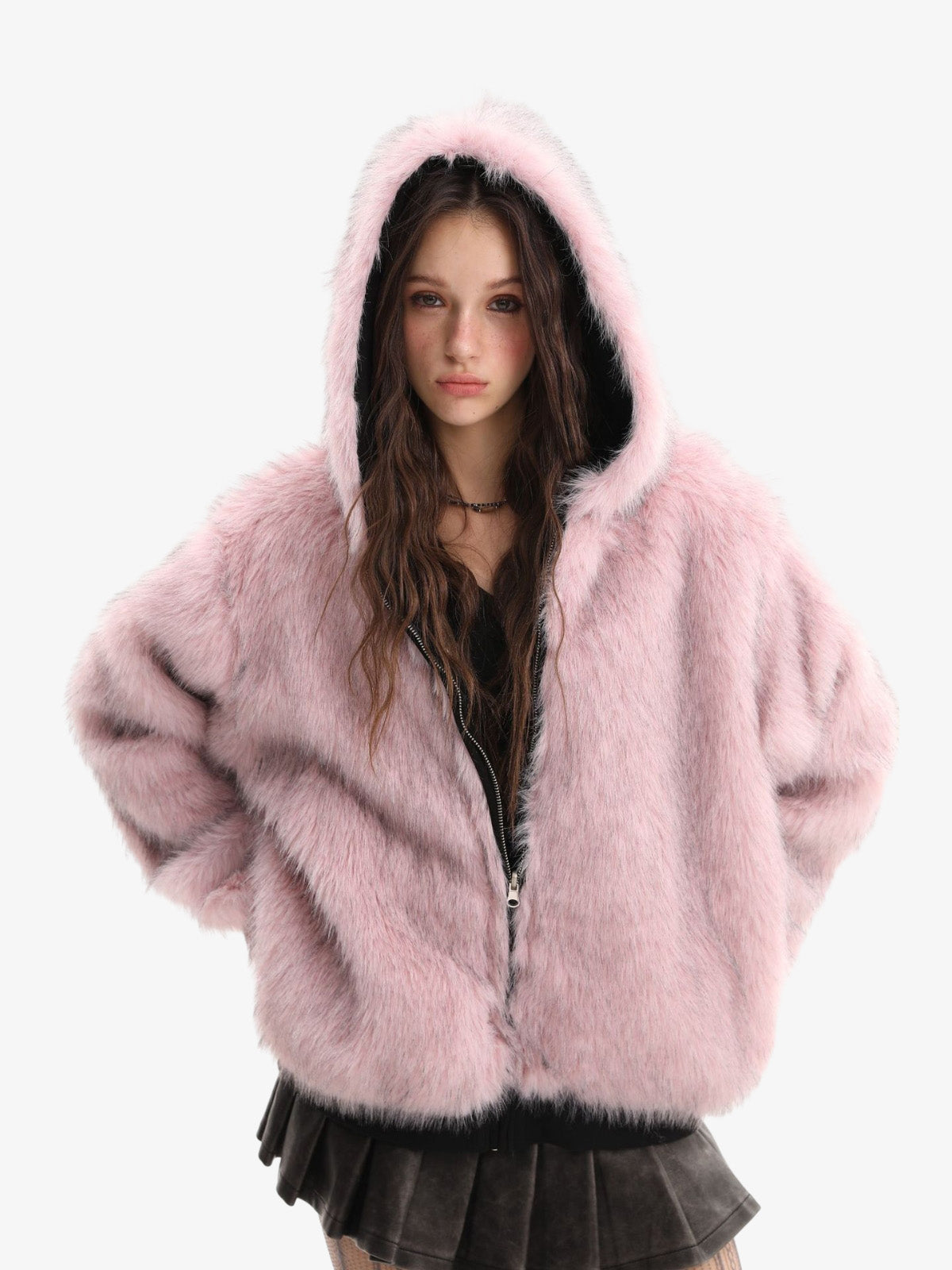 Street Fur Reversible Hooded Jacket