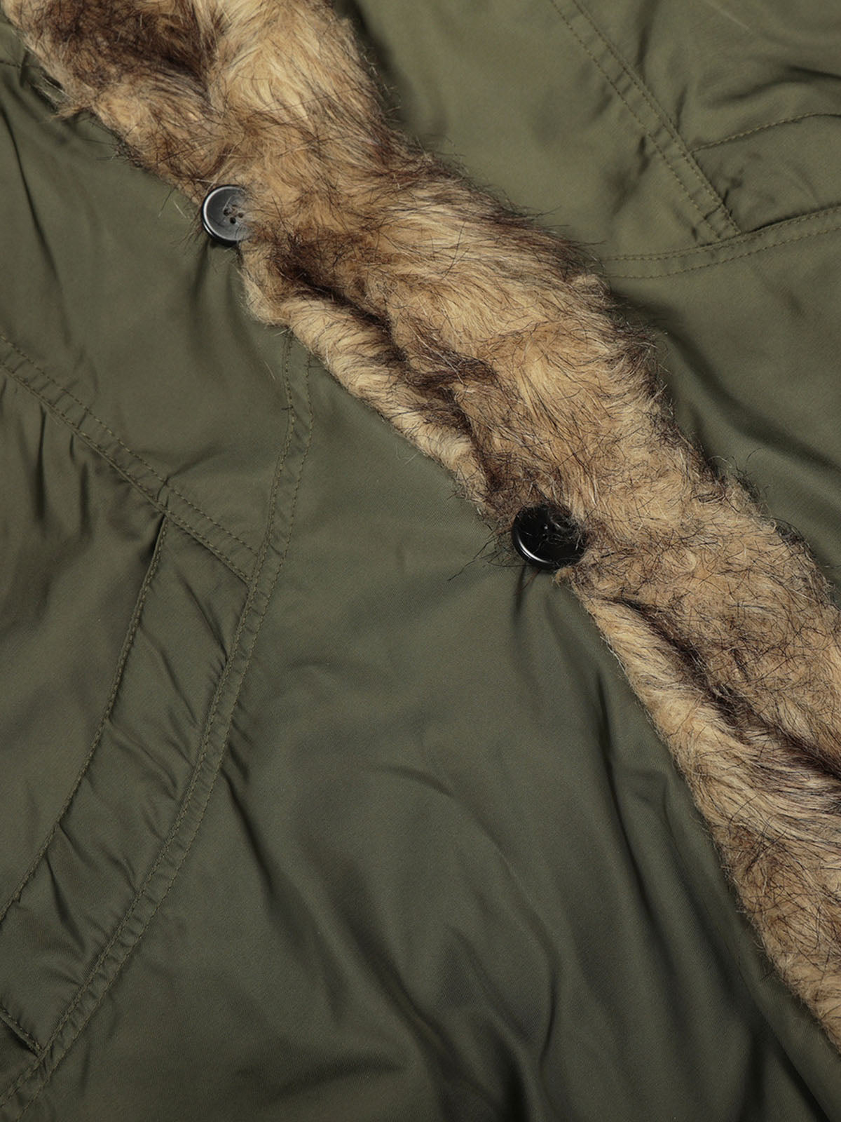 Retro Pleated Fur Hooded Padded Jacket