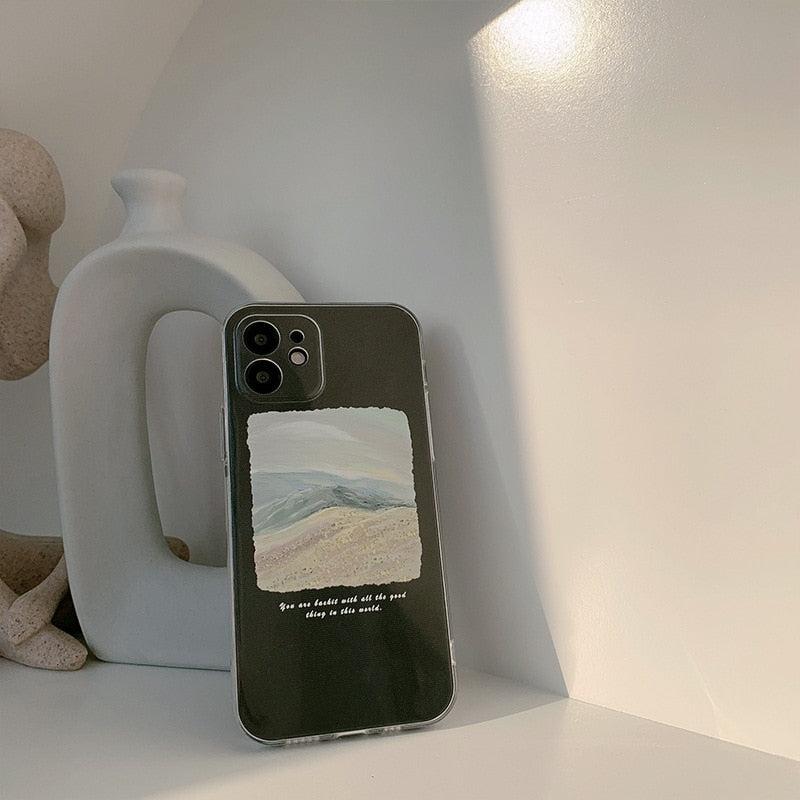 Beach Painting Mobile Phone Case For iPhone
