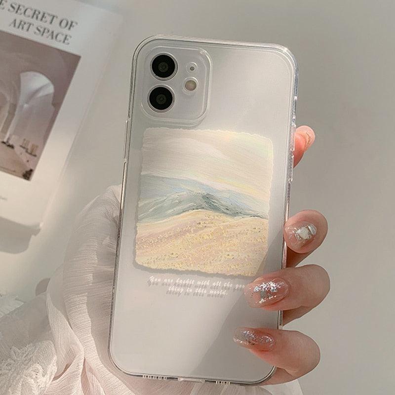 Beach Painting Mobile Phone Case For iPhone