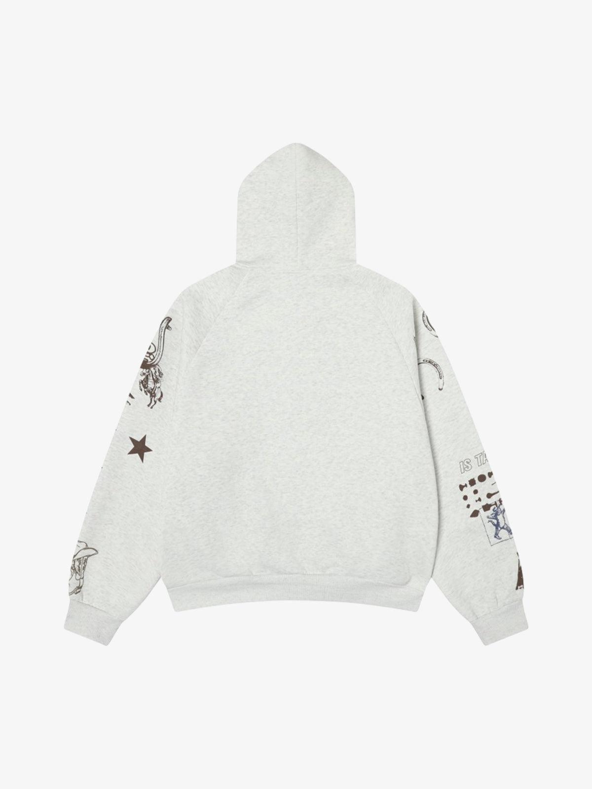 Street Retro Cat Graffiti Hooded Zipper Sweatshirt