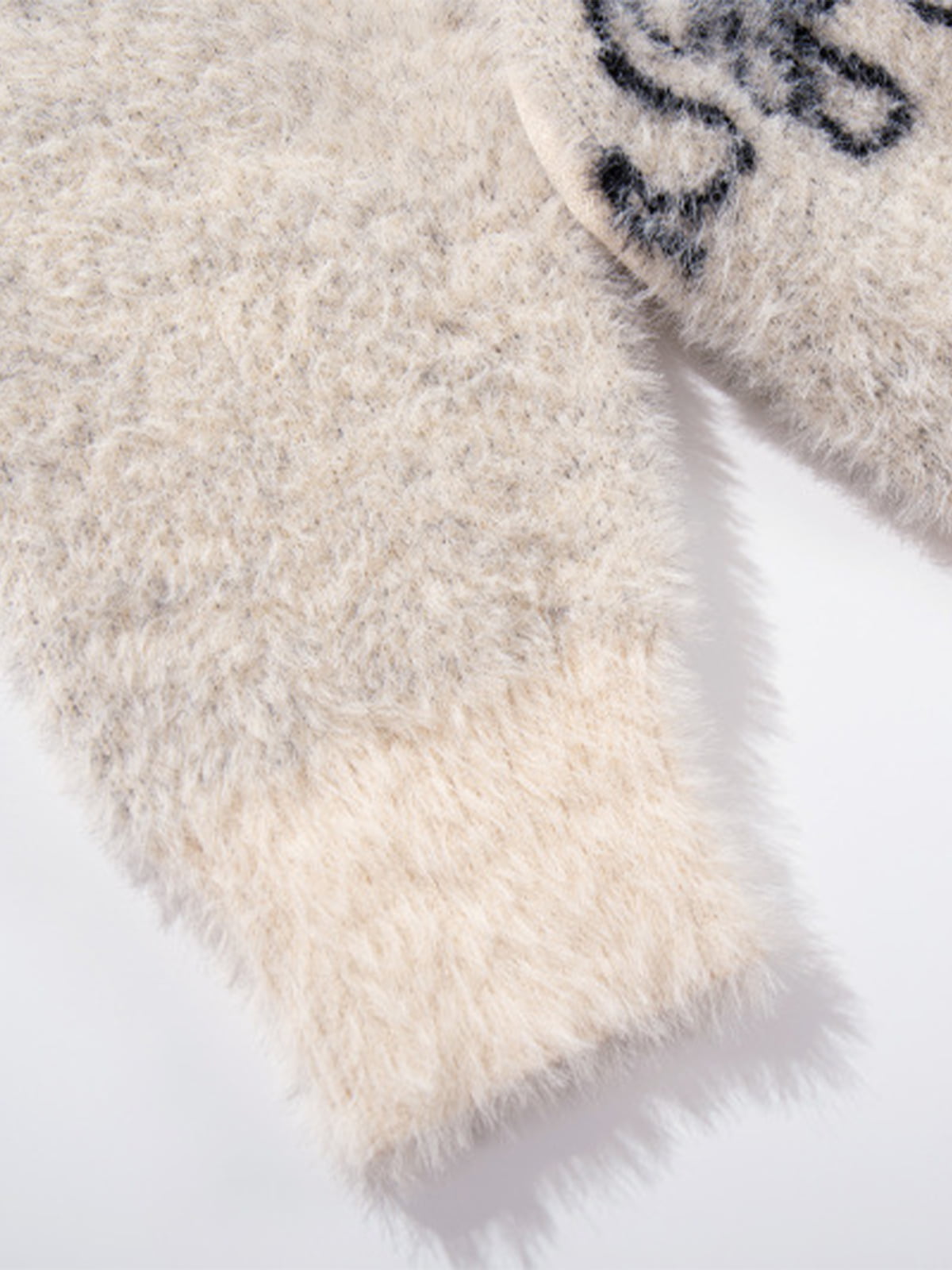 Street Spider And Butterfly Patterns Fluffy Zipper Sweater