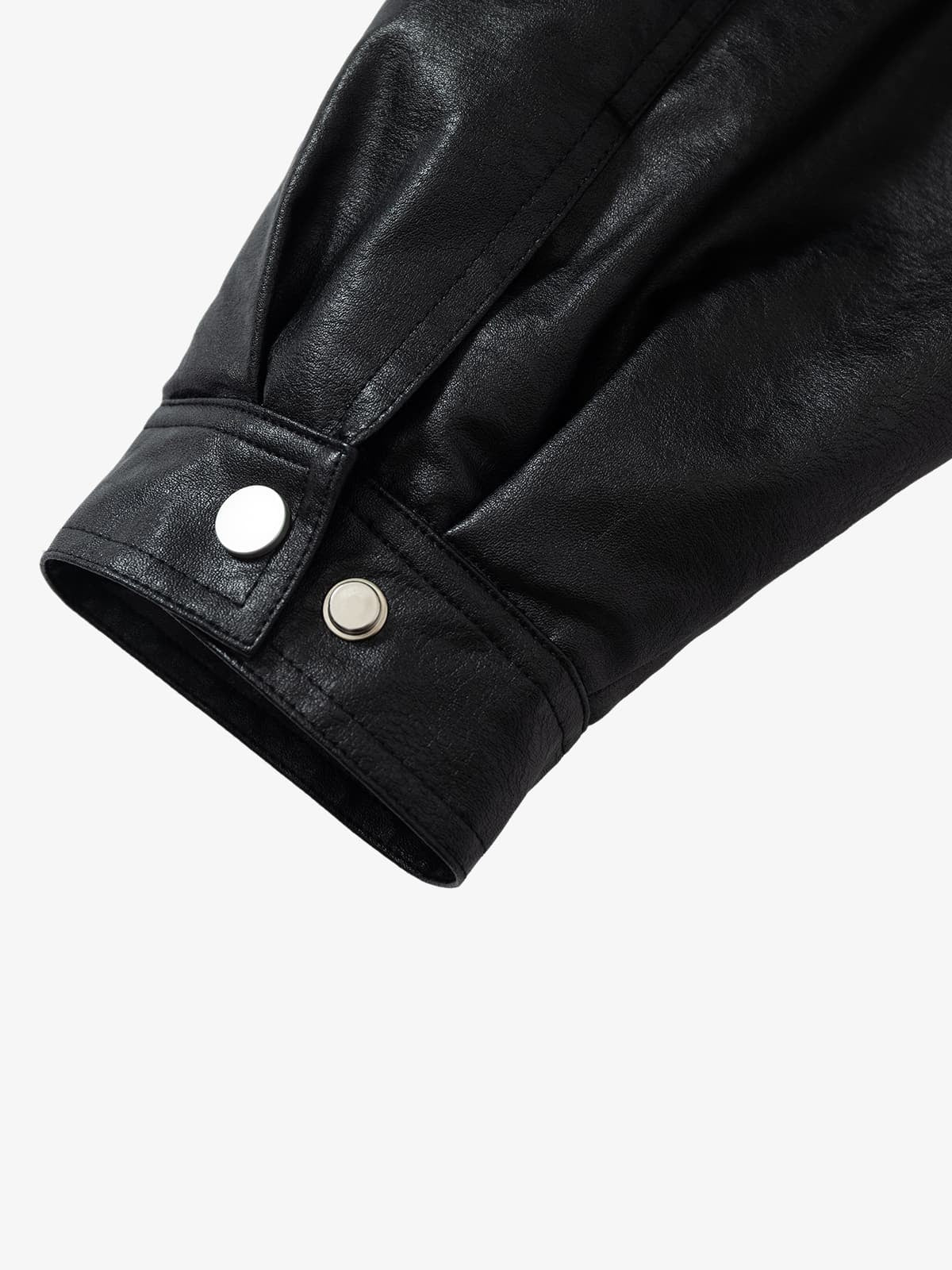 Vintage Detachable Fur Collar Quilted Leather Jacket