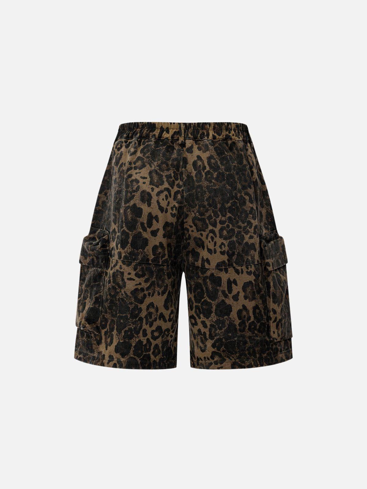 Big Pocket Leopard Print Shorts