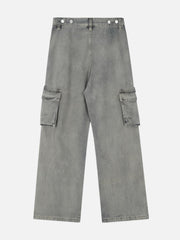 Big Pocket Wrinkle Loose Jeans