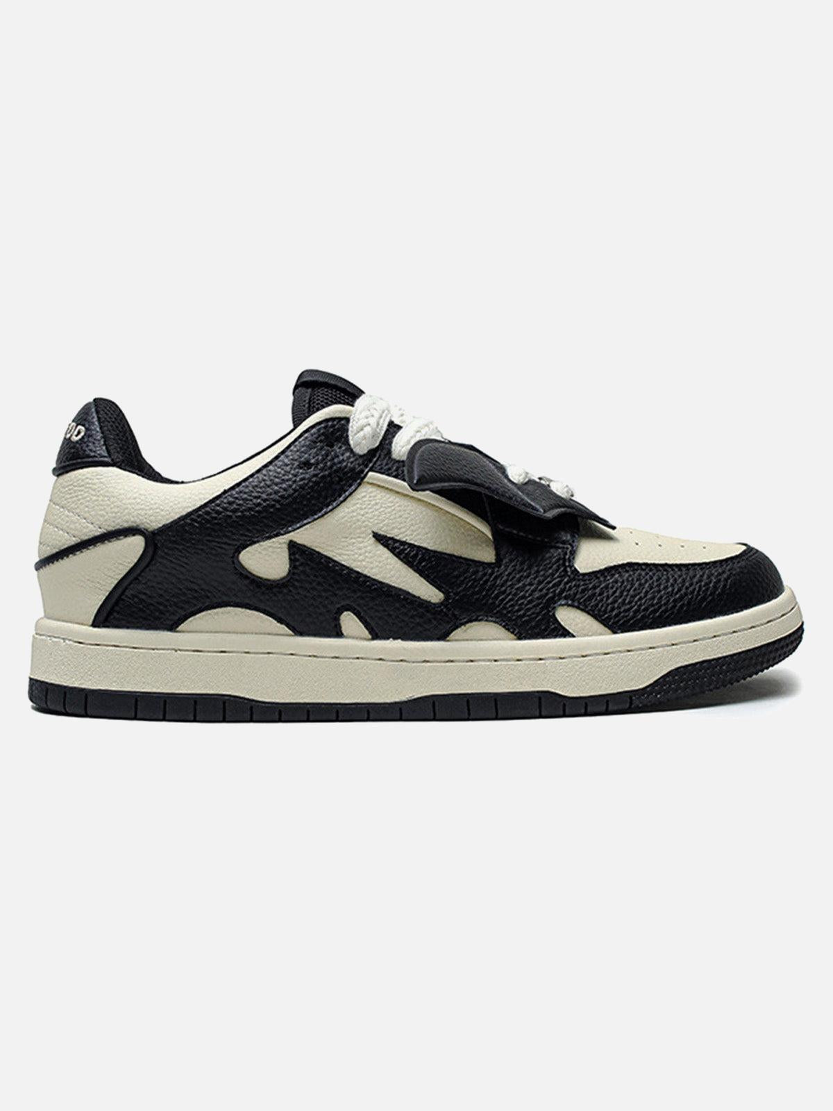 Black&White Contrast Color Skate Shoes