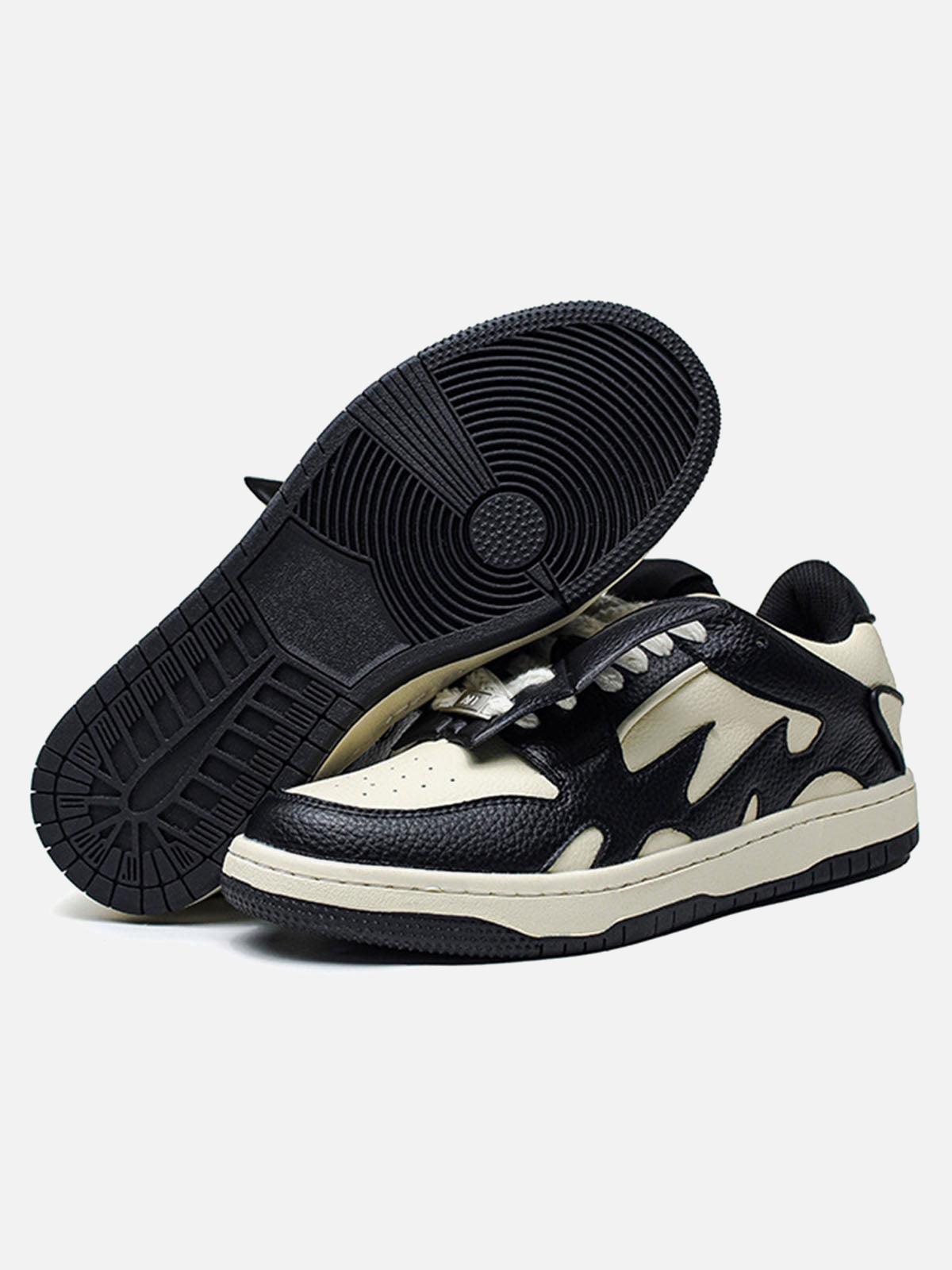 Black&White Contrast Color Skate Shoes