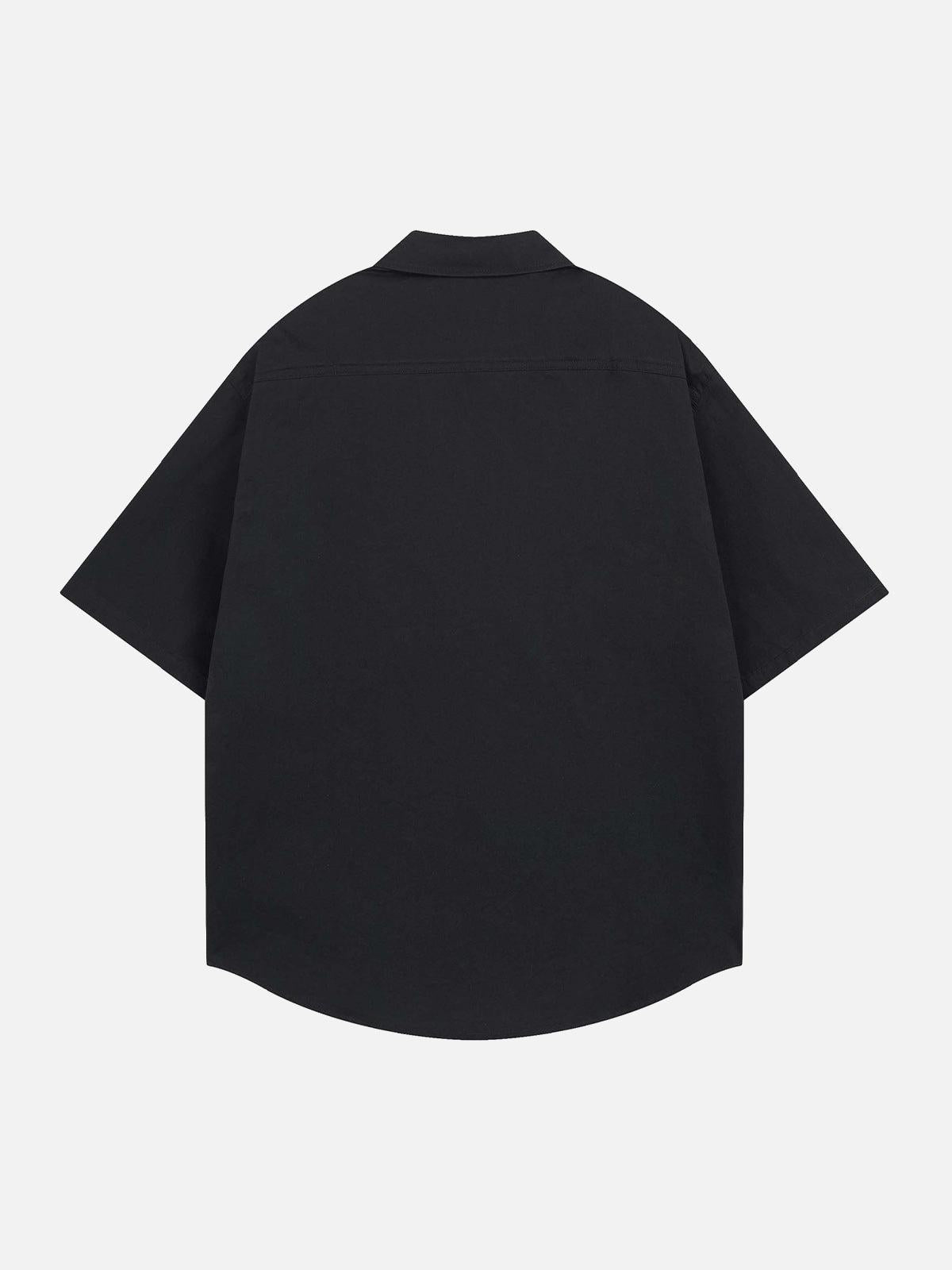 Bold Letter Graphic Short-Sleeve Shirt